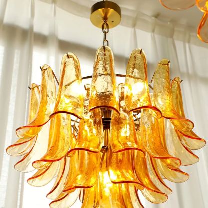 Alessio Vintage Luxury Metal Glass Chandelier Living Dining Room Bedroom