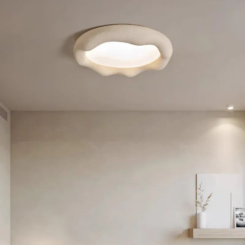 Quinn Modern Round Resin Glass Ceiling Light Bedroom Living Room