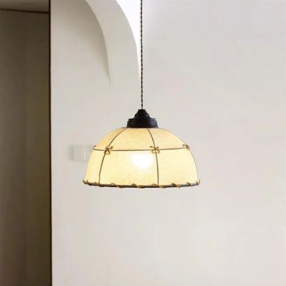 Renée Vintage Round Hanging Fabric Pendant Light Shades Dining Room