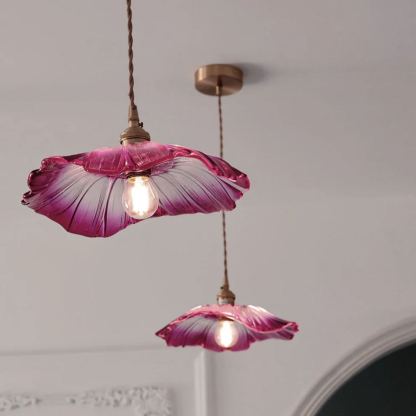 Carins Modern Flower Glass Hanging Pendant Light Dining Room