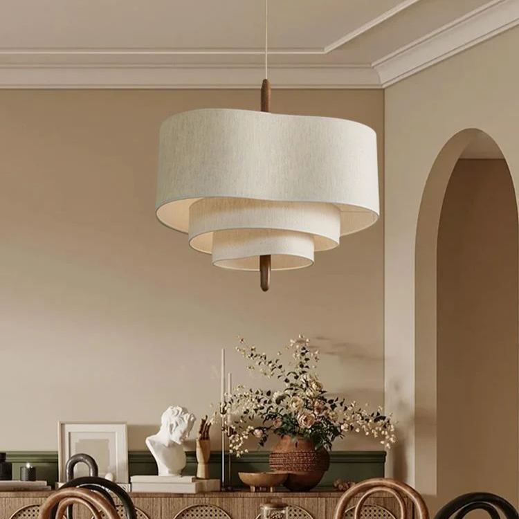 Renée Modern Pebble Fabric Pendant Light Bedroom Dining Room