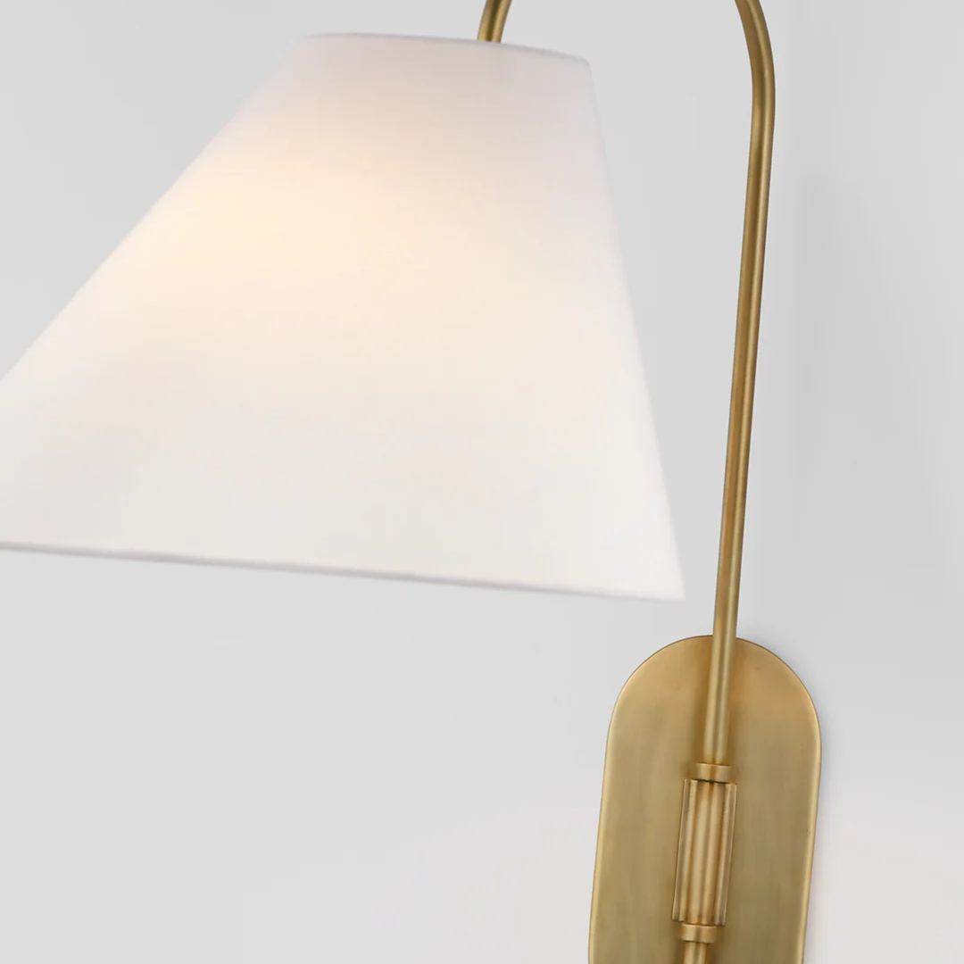 Carins Vintage Classical Metal  Fabric Wall Lamp Bedroom  Dining Room