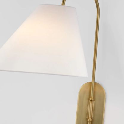 Carins Vintage Classical Metal  Fabric Wall Lamp Bedroom  Dining Room