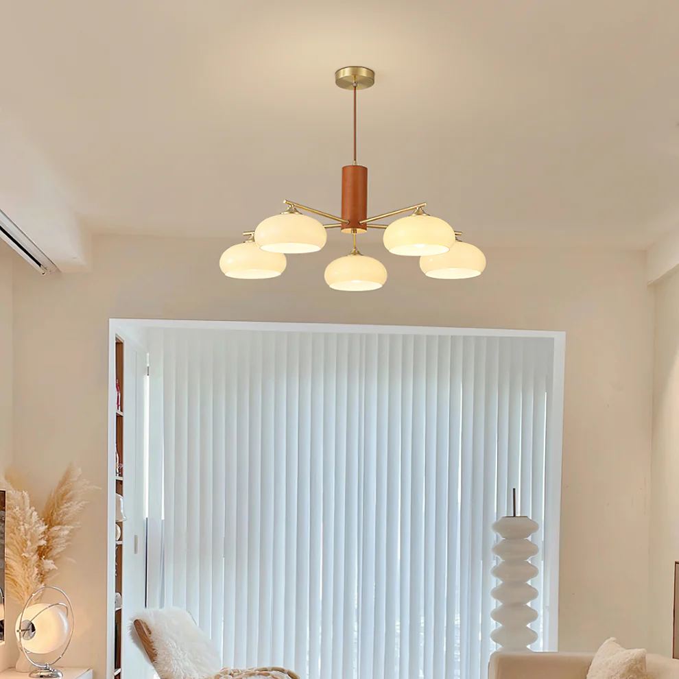 Valentina Modern Metal Glass Elliptical Pendant Light Shades Living Dining Room