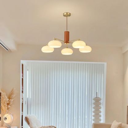 Valentina Modern Metal Glass Elliptical Pendant Light Shades Living Dining Room