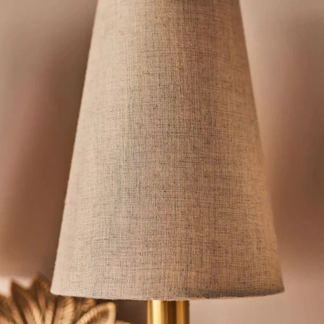 Alessio Vintage Classical Brass Fabric Wall Light Shades Bedroom Living Room