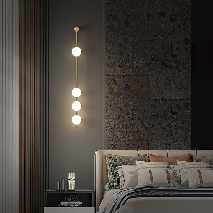 Edge Minimalism Metal Glass Wall Lamp Bedroom Living Room
