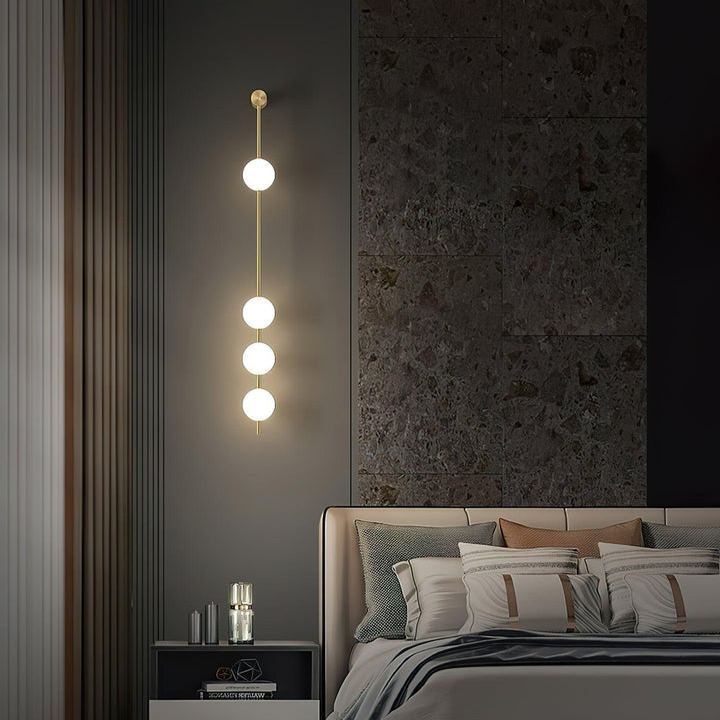 Edge Minimalism Metal Glass Wall Lamp Bedroom Living Room