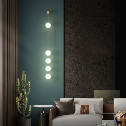 Edge Minimalism Metal Glass Wall Lamp Bedroom Living Room