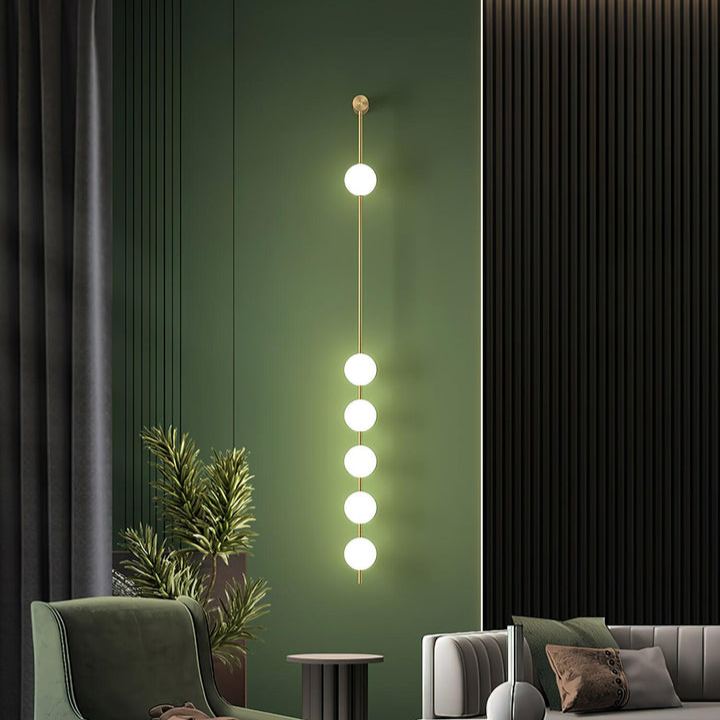 Edge Minimalism Metal Glass Wall Lamp Bedroom Living Room