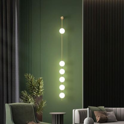 Edge Minimalism Metal Glass Wall Lamp Bedroom Living Room