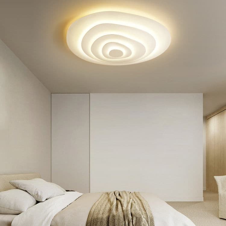 Quinn Modern Ripple Metal Ceiling Light Fixture Bedroom Living Room