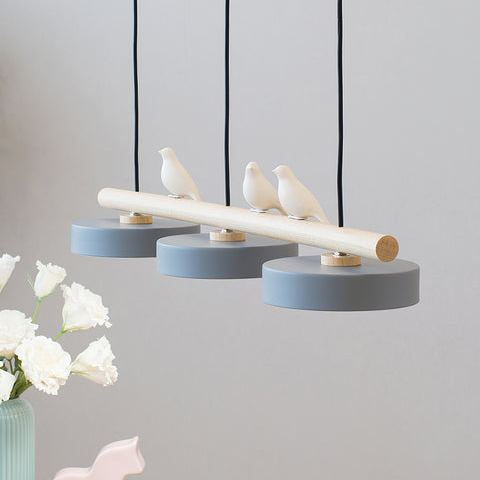 Morandi Moderna Metal Madera Resina Acrílico Lámpara Colgante Comedor Dormitorio
