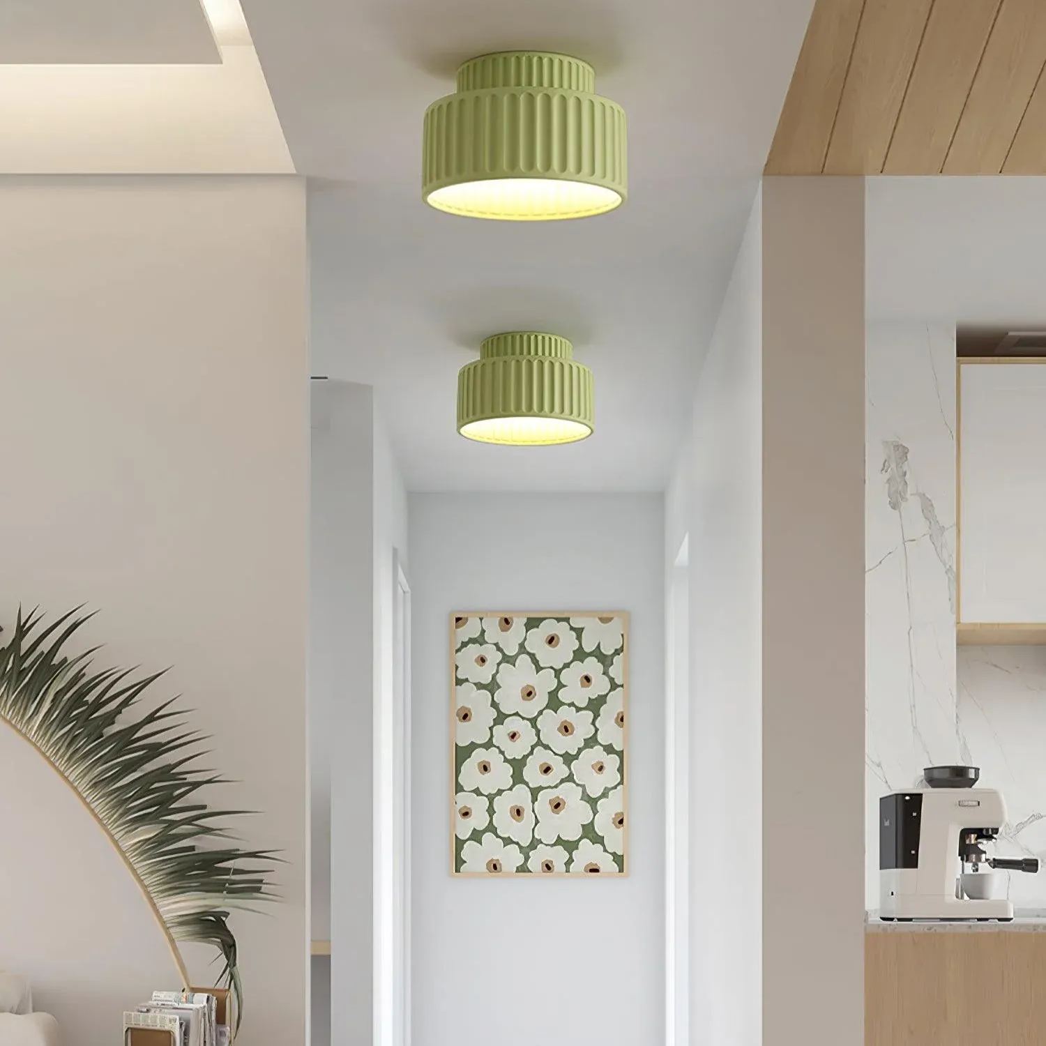 Hailie Lámpara de Techo Multicolor Macaron Crema Dormitorio Comedor