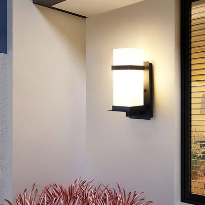 Edge Urbano Vidrio Metal Lámpara de Pared Jardín Parque Impermeable