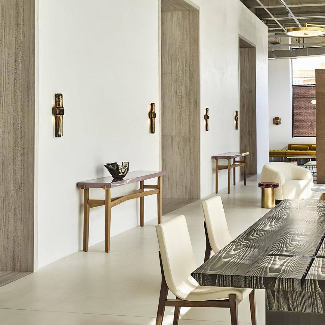 Edge Moderno Inusual Vidrio Metal Lámpara de Pared Salón Comedor