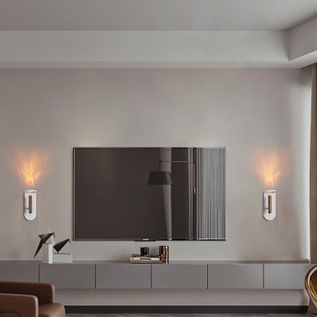 Edge Minimalismo Acrílico Metal Negro Blanco Lámpara de Pared Salón Comedor