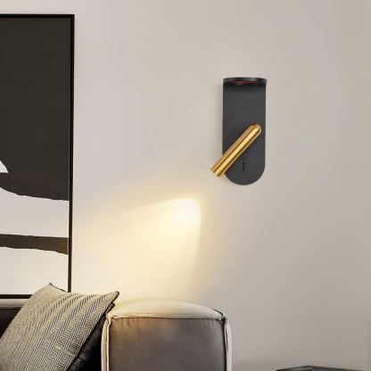 Edge Minimalismo Acrílico Metal Negro Blanco Lámpara de Pared Salón Comedor