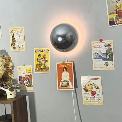 Orr Luz de Pared Moderna Inusual con Esfera de Metal para Dormitorio , Pasillo y Sala