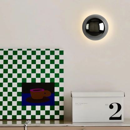 Orr Luz de Pared Moderna Inusual con Esfera de Metal para Dormitorio , Pasillo y Sala