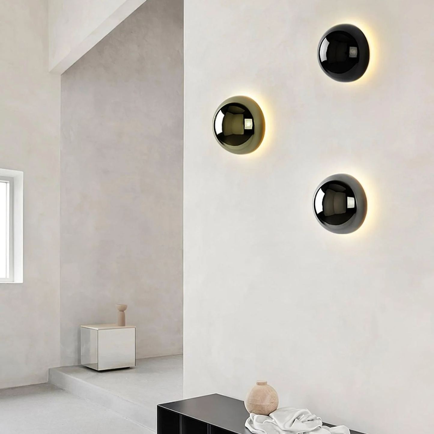 Orr Luz de Pared Moderna Inusual con Esfera de Metal para Dormitorio , Pasillo y Sala