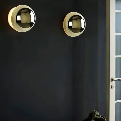 Orr Luz de Pared Moderna Inusual con Esfera de Metal para Dormitorio , Pasillo y Sala