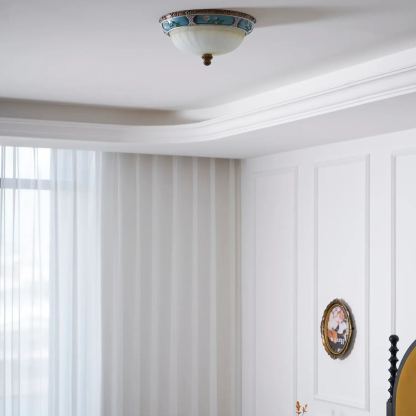 Jade Vintage Classical Round Glass Ceiling Light Shades Bedroom