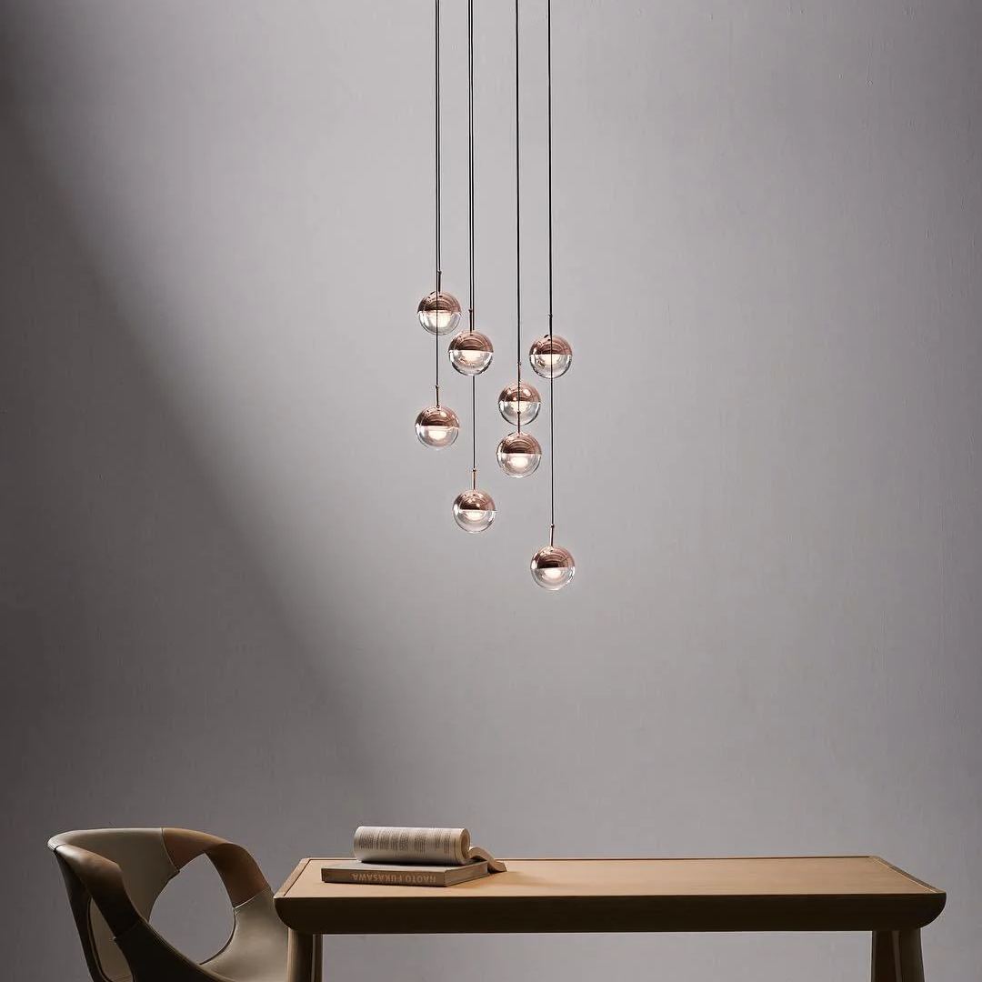 Hailie Moderno Oro Metal Acrílico Colgante Luz Dormitorio Sala de estar