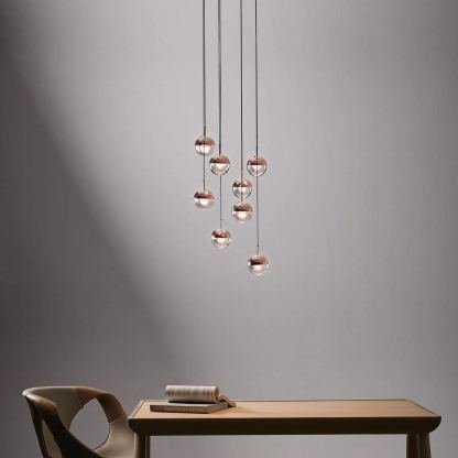 Hailie Moderno Oro Metal Acrílico Colgante Luz Dormitorio Sala de estar