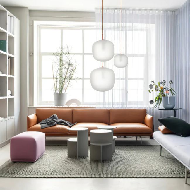 Hailie Moderno Redondo Metal Vidrio Lámpara Colgante Dormitorio Comedor