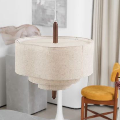 Renée Moderno Guijarro Textil Lámpara Colgante Dormitorio Comedor