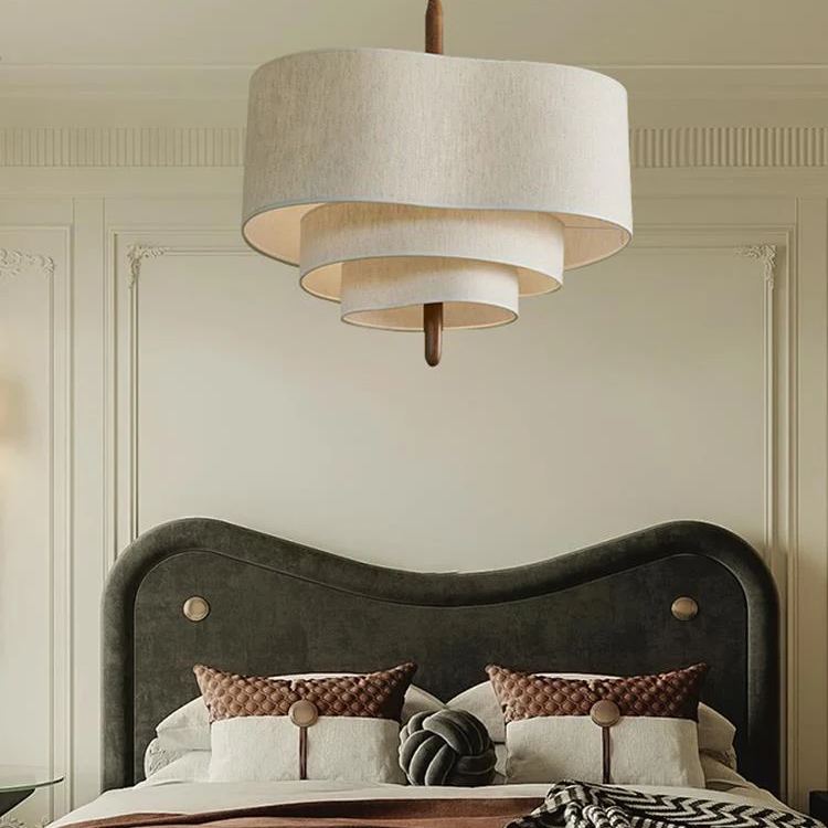 Renée Moderno Guijarro Textil Lámpara Colgante Dormitorio Comedor