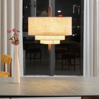 Renée Moderno Guijarro Textil Lámpara Colgante Dormitorio Comedor