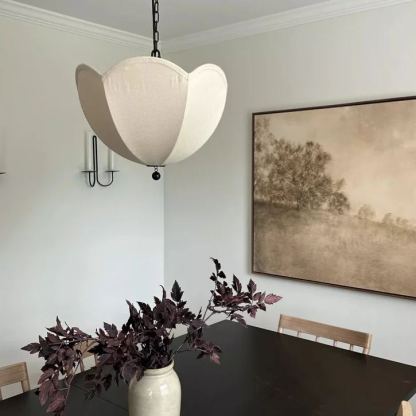 Renée Moderno Flor Textil Lámpara Colgante Sombras Dormitorio Comedor
