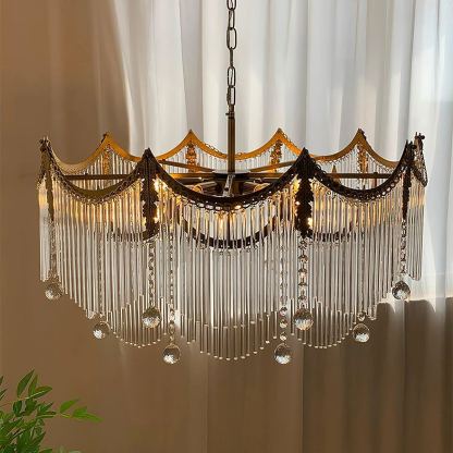 Marilyn Vintage Cobre Metal Vidrio Colgante Luz Dormitorio Sala