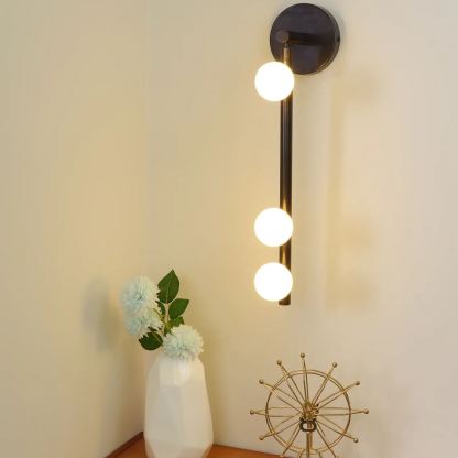 Edge Minimalismo Metal Vidrio Lámpara de Pared Dormitorio Salón