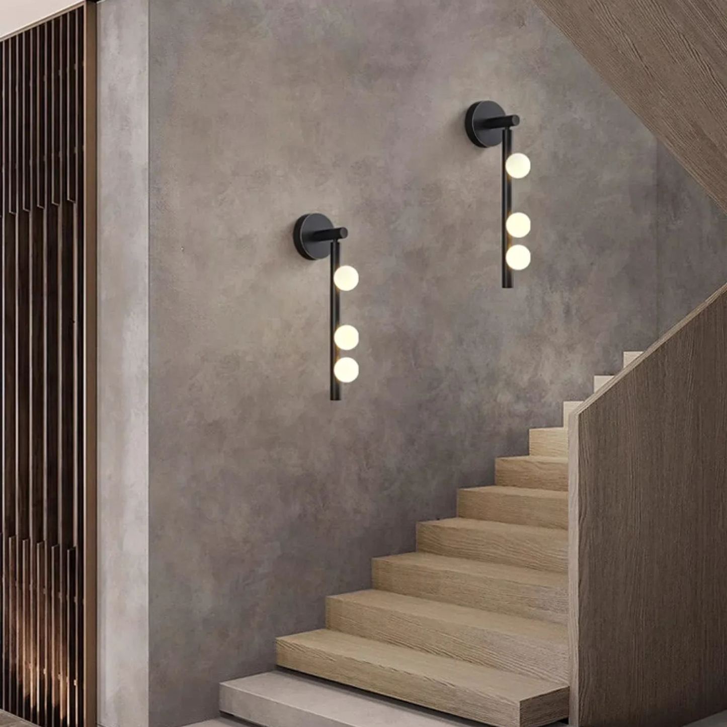 Edge Minimalismo Metal Vidrio Lámpara de Pared Dormitorio Salón