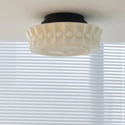 Quinn Nordic Beige White Ceiling Lamp Bedroom  Dining Room