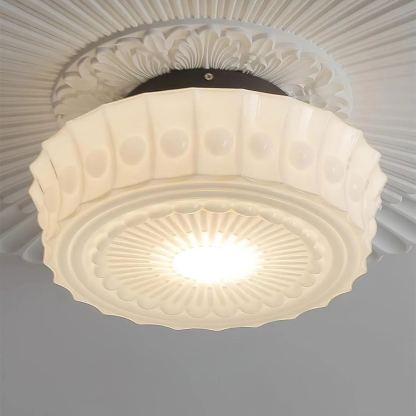 Quinn Nordic Beige White Ceiling Lamp Bedroom  Dining Room