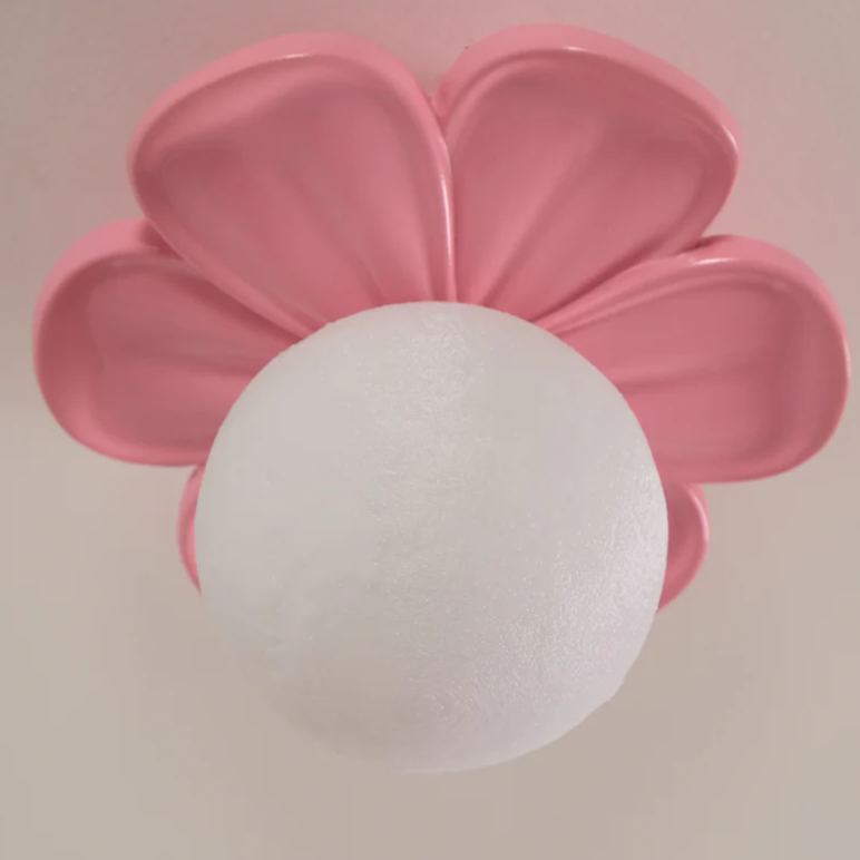 Carins Resina Rosa Beige Flor Lámpara de Techo Dormitorio Comedor