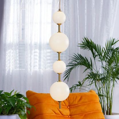 Edge Minimalismo Latón Negro Metal Vidrio Lámpara Colgante Dormitorio Salón