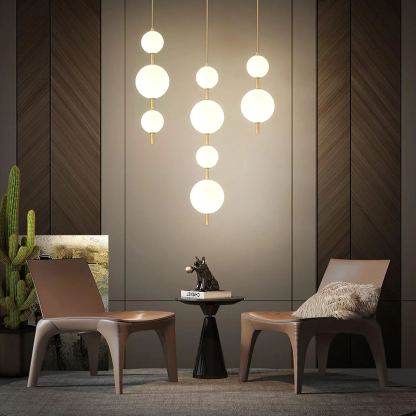 Edge Minimalismo Latón Negro Metal Vidrio Lámpara Colgante Dormitorio Salón