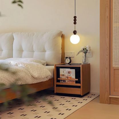 Hailie Minimalismo Metal Vidrio Madera Lámpara Colgante Dormitorio Salón