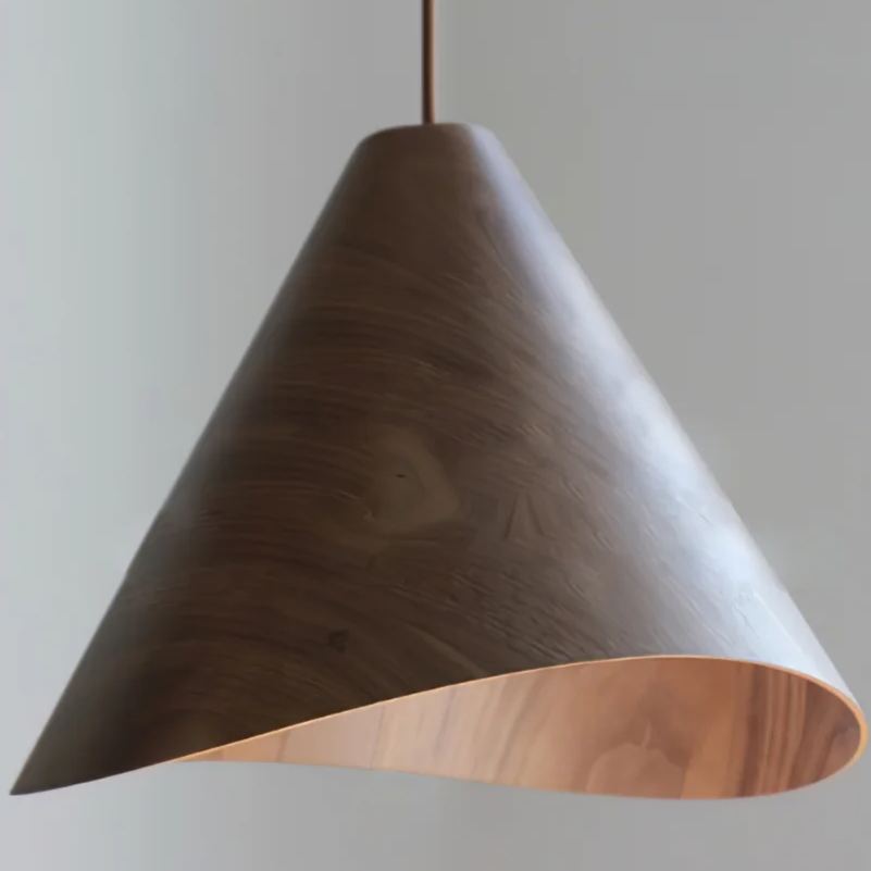 Muto Modern Cónica Madera Lámpara Colgante Comedor Isla de Cocina