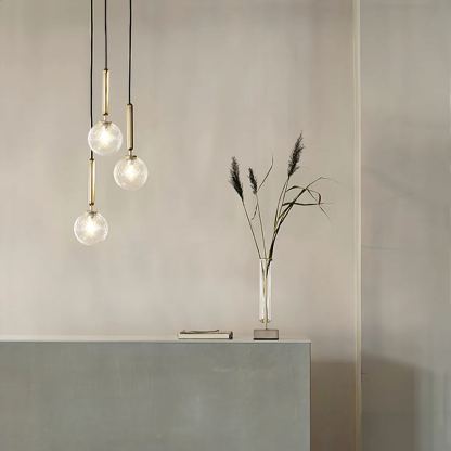 Hailie Minimalismo Metal Vidrio Lámpara Colgante Dormitorio Salón