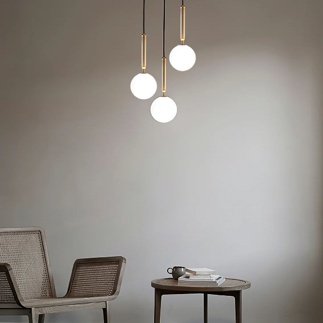 Hailie Minimalismo Metal Vidrio Lámpara Colgante Dormitorio Salón