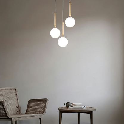 Hailie Minimalismo Metal Vidrio Lámpara Colgante Dormitorio Salón