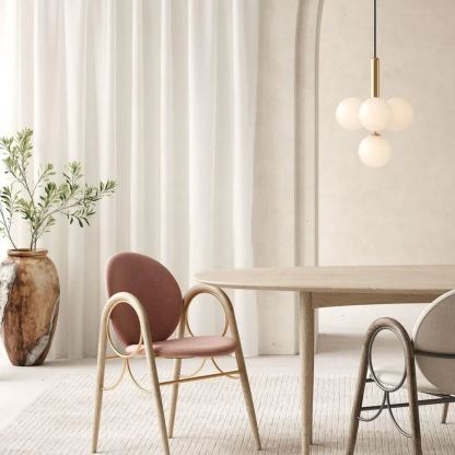 Hailie Minimalismo Metal Vidrio Lámpara Colgante Dormitorio Salón