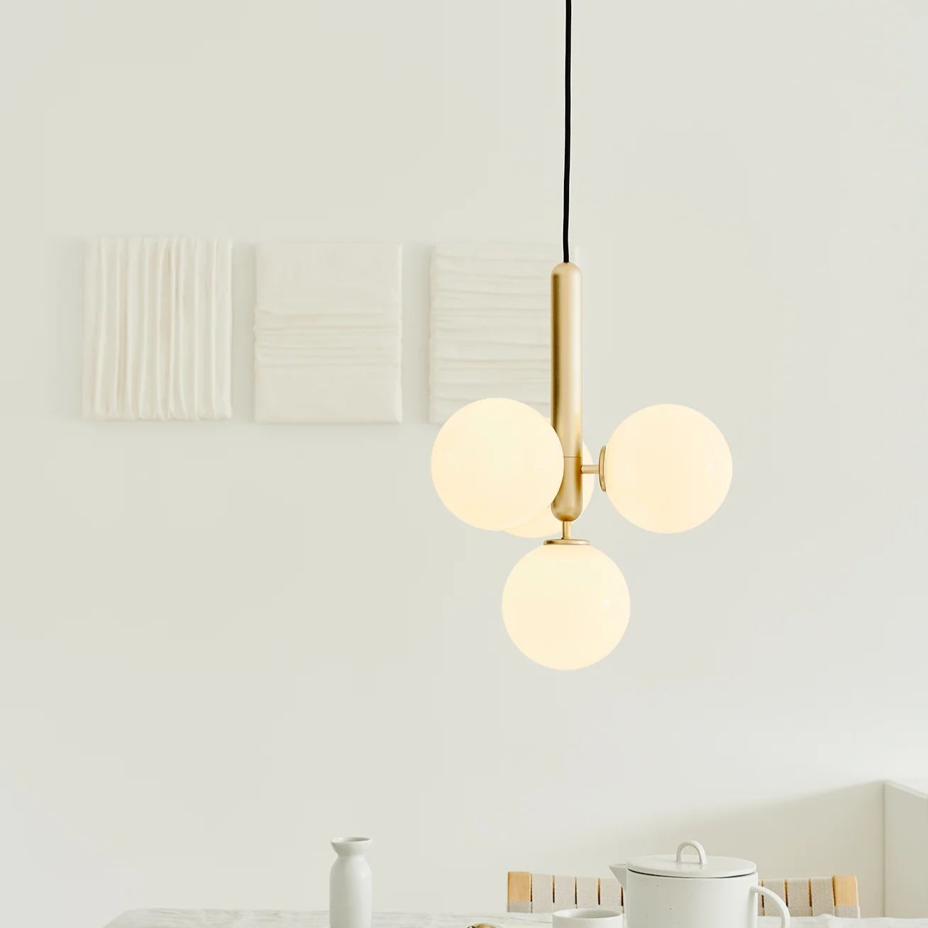 Hailie Minimalismo Metal Vidrio Lámpara Colgante Dormitorio Salón