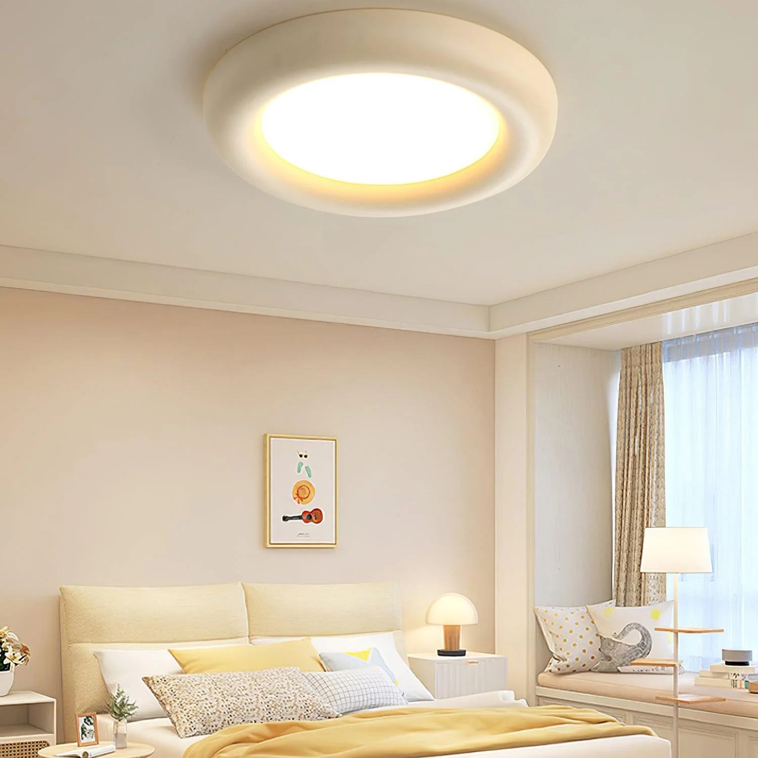 Quinn Modern Round LED Acrylic Ceiling Light Bedroom Living Room